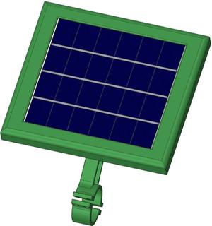 2 Watt solar panel adjustable mount with hollow socket 5.5x2.1