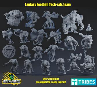 Fantasy Football TechRats ratmen COMPLETE TEAM- Presupported