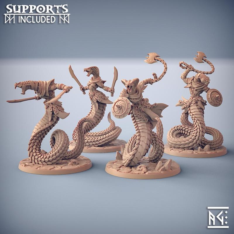 Nagarot Crawlers - 4 Modulars Units + Giant Snakes (Maneater Nagarots)
