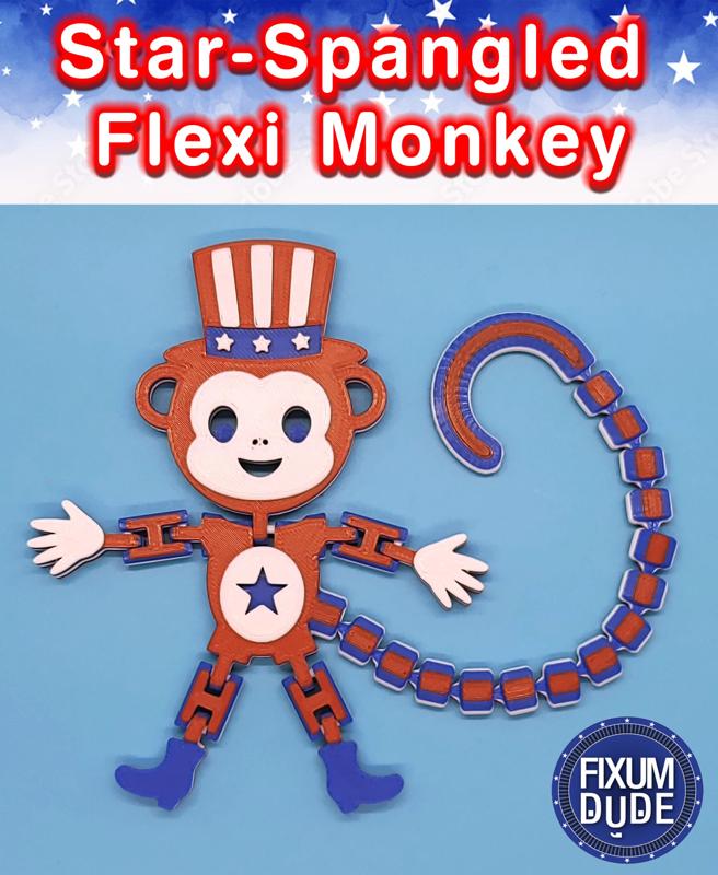  Star-Spangled Flexi Monkey