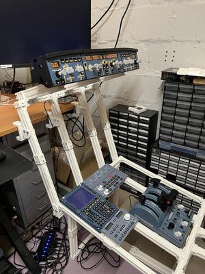 A320 Cockpit Stand made of 3d printed construction profiles
