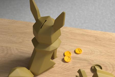 Low-poly Eevee - Piggy Bank