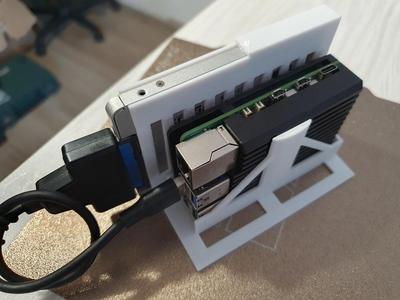 Raspberry pi 5 passive cooled + SSD stand