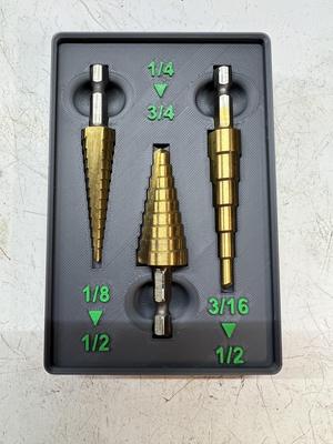 Gridfinity Harbor Freight step drill holder with magnets