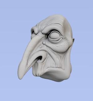 Big-nose spooky face - Halloween spooky decoration