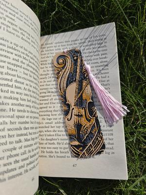 Brown Violin 3D Printed Bookmark – HueForge Multi-Color Design