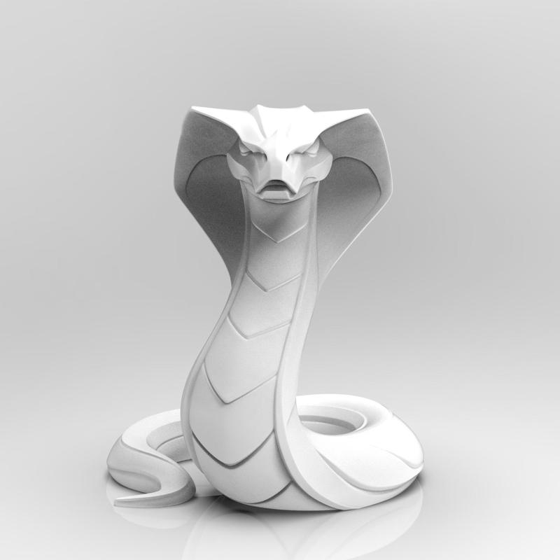 Mystical Cobra Snake Minimalist Sculpture
