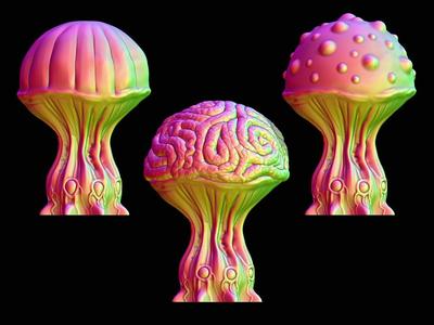 Tabletop plant: “Mushroom Set A2” (Alien Vegetation 54)