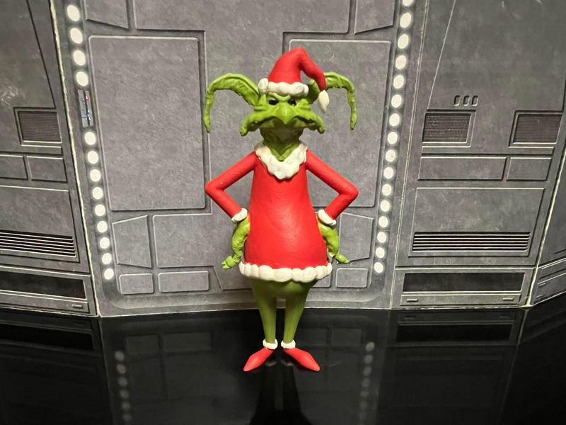 STAR WARS ADVENT CALENDAR 2022 DAY #2, VINTAGE SALACIOUS GRINCH FIGURE, ORNAMENT. 3.75″, 1/18 KENNER, HASBRO