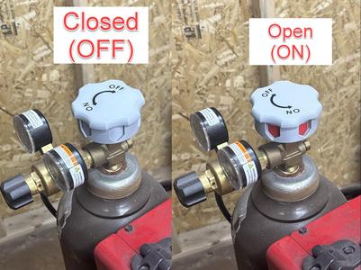 Gas Cylinder Valve Position Indicator