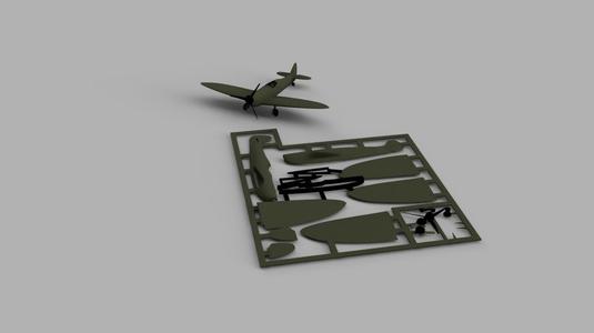 Spitfire Plane Kit Card