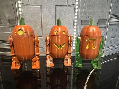 STAR WARS VINTAGE R2-D2 PUMPKIN, JACK O LATERN, PUMPKIN PI,  HALLOWEEN SPECIAL, CUSTOM UNPRODUCED KENNER, HASBRO ACTION FIGURE, 3.75″, 1/18, 5POA