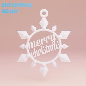3d printing stl file, christmass snowflake decoration idea for tree