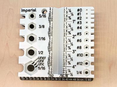 Imperial Bolt Nut Pitch Measuring Gauge #0 – 9/16