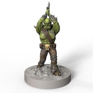Orc warrior – 3D Printable Miniature for D&D | STL File for Tabletop RPG