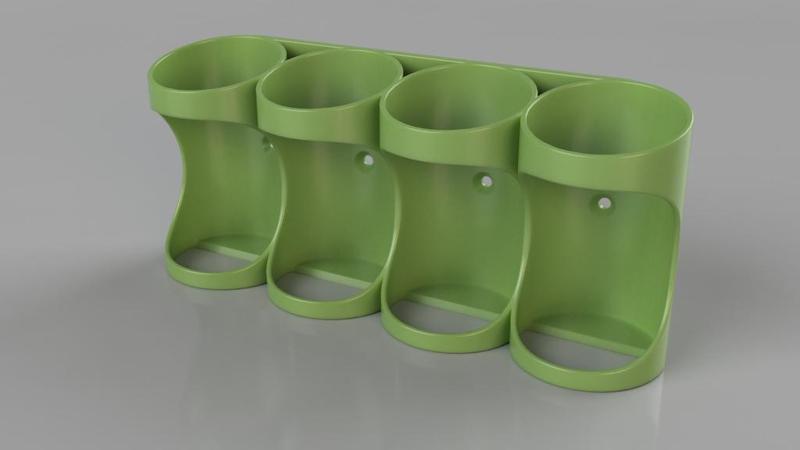 Spray can Holder 4 x 60mm wall mount