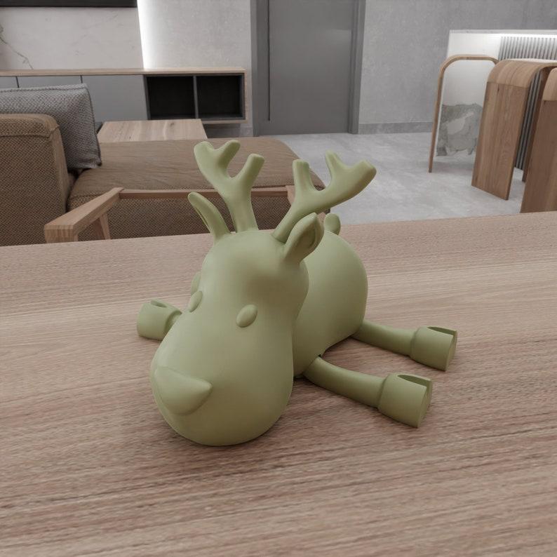 3D Christmas Deer Toy with Playable Parts with 3D Stl Files & Deer Print, 3D Print File, Deer Art, Gift for Kids, 3D Printing, Keychain