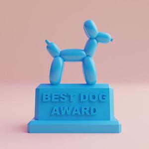 Best Dog Trophy Award STL File 3D Printable Pet Lover’s Gift or Dog Show Prize