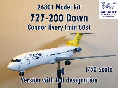 26801 Model kit Boeing 727-200 Down