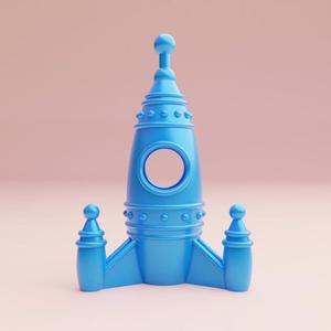 3d printer file rocket spaceship toy idea for gift
