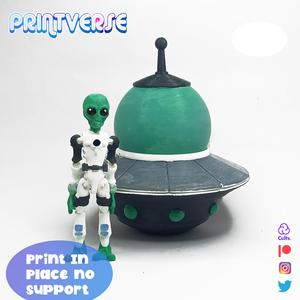 Flexy Alien With UFO