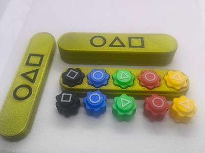 Squid Game Gonggi + Case box Golden