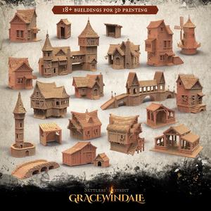 Gracewindale – Town Buildings 3D Model Collection