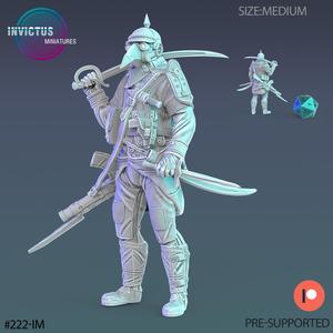 Plague Doctor General Saber / Space Soldier / Cyberpunk Warrior / Alien Officer / Cosmic Invasion Army / Trooper Attack / Sci-Fi Encounter