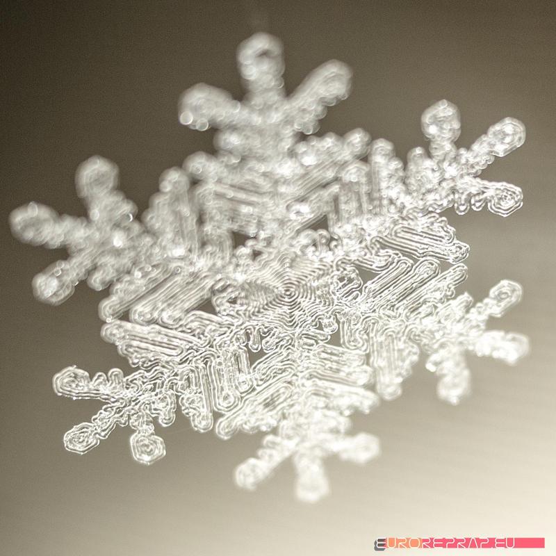 Real snowflake - Christmas Tree decoration - size: 65mm