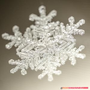 Real snowflake - Christmas Tree decoration - size: 65mm