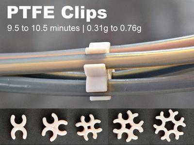PTFE Filament Tube Clips–Multiple Shapes Available
