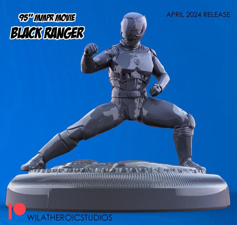 MMPR Movie Black Ranger Statue