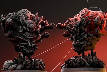 Aztec beholder - fantasy DND miniature