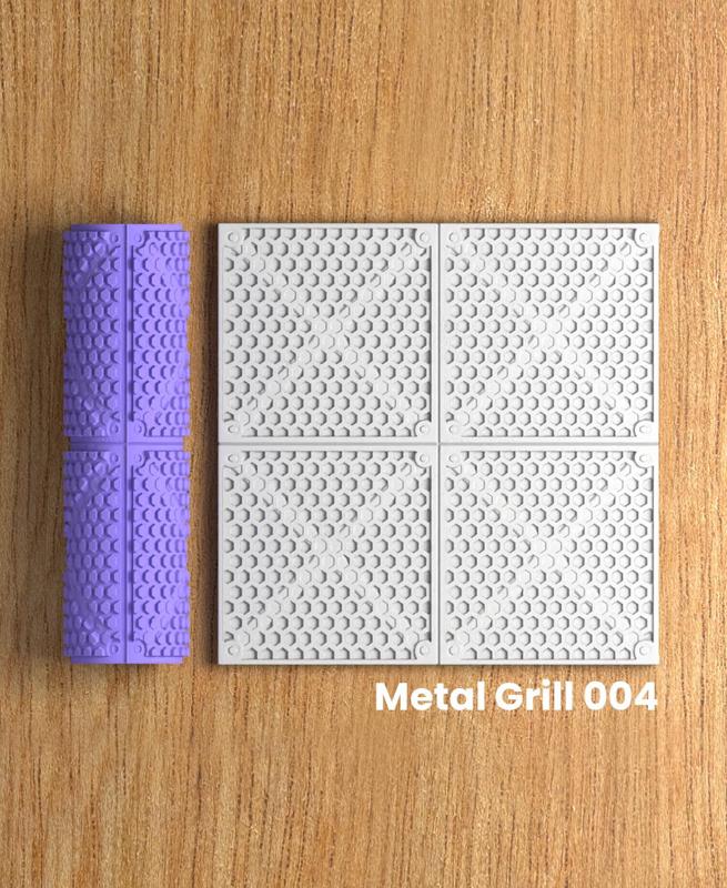 Collection Soda | Metal Grill 004 | Polymer Clay Seamless Texture Roller