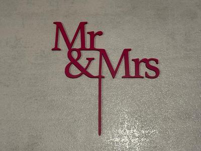 Wedding Cake Topper Mr & Mrs Figurine