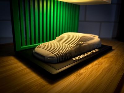 Nissan GT-R - Layered Car Art
