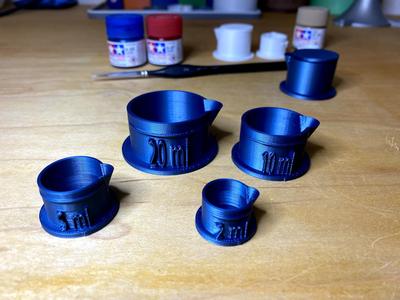 Airbrush Mini Mixing Cups v.2 (Stackable)