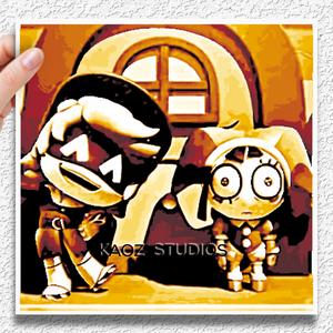 Boxy Boo & Jack the Clown drop the beat Poppy Playtime Wall Art