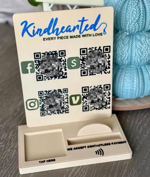 Small Business Follow Us + QRcode CUSTOMIZE IT!