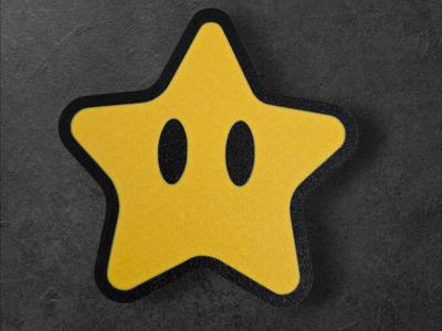 Power Star Drink Coasters (Mario themed)