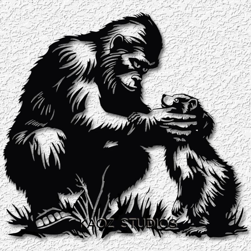 bigfoot wall art sasquatch wall decor yeti decoration