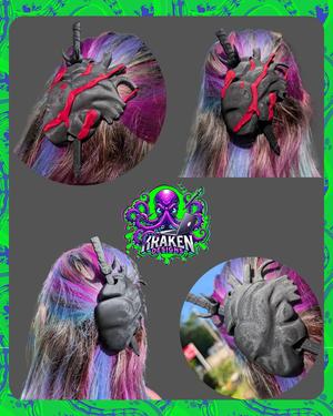 Anatomical Heart Hair Pin (Bloody & Clean Versions)
