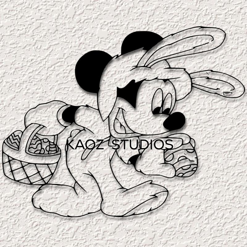 Easter Mickey wall art Mickey Mouse wall decor Disney Fan Art decoration
