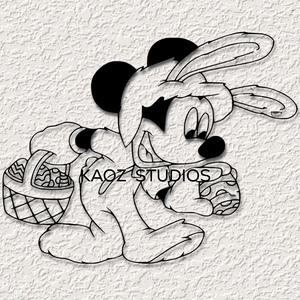 Easter Mickey wall art Mickey Mouse wall decor Disney Fan Art decoration