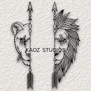 lions wall art king and queen wall decor jungle safari decorations