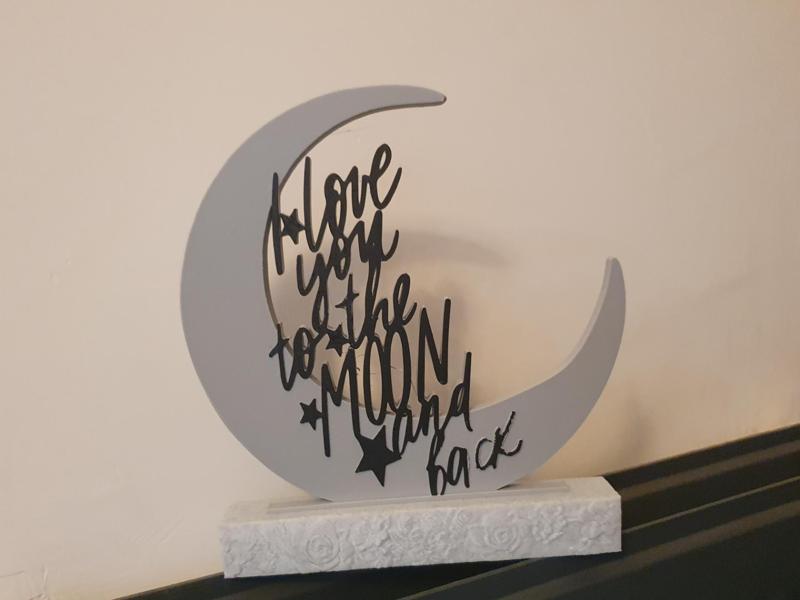 I love you to the moon display stand
