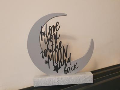 I love you to the moon display stand