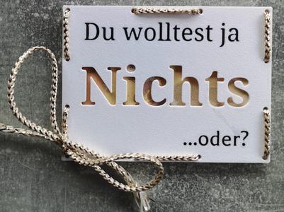 Money gift "You didn't want anything"