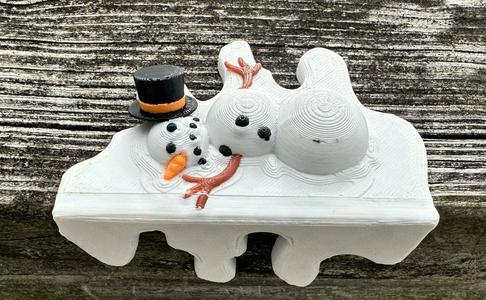 Melting Snowman Shelf Decoration