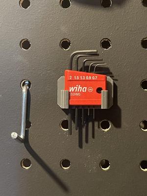 Mini Wiha Hex L-Keys Pegboard Hook